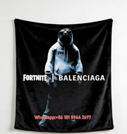 Balenciaga x Fortnite Print Flannel Throw Blanket BA267